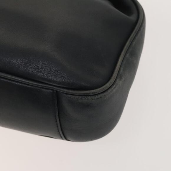 GUCCI Bamboo Hand Bag Leather Black Gold - Picture 12 of 16